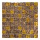 VETROLUSSO-BRO 3x3 marrone/gold glzd. 30x30x0,8